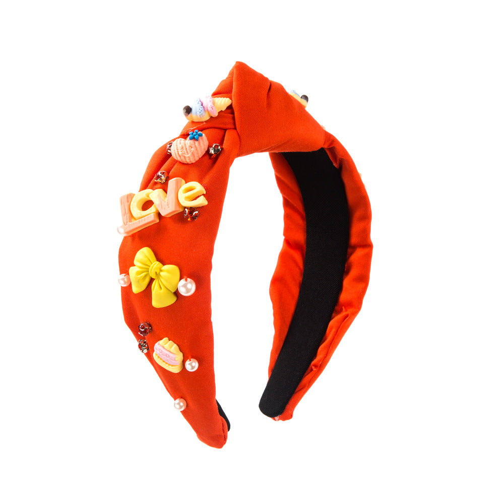 Wholesale Valentine's Day English Letter Macaron Headband